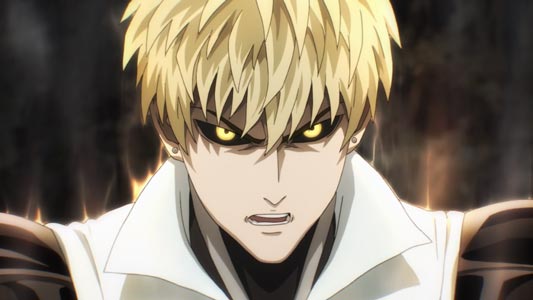 Genos ジェノス, example of black sclera, kuro-shirome 黒白目.