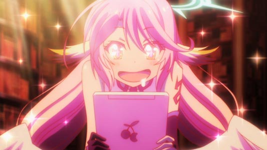 Jibril ジブリール, example of character drooling, yodare 涎.