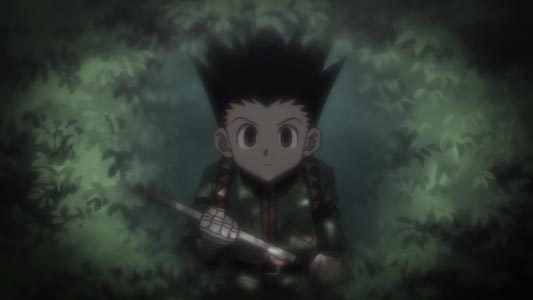 Gon Freecss ゴン＝フリークス, hunting, example of vacant eyes used in a focused character.