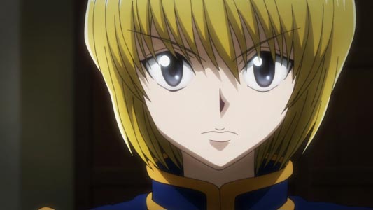 Kurapika クラピカ, example of nekome ネコ目, "cat eyes," eye shape.