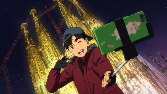 Phichit Chulanont ピチット・チュラノン doing a "double" sign, peace ピース for a selfie.