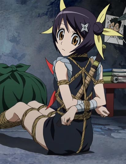 Hinata Himawari 日向ひまわり, example of gote takate kote shibari 後手高手小手縛り, "hands-behind upper-arm and forearm tie."